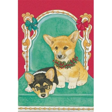 Pipsqueak Productions C887 Welsh Corgi Christmas Boxed Cards - Pack Of 10